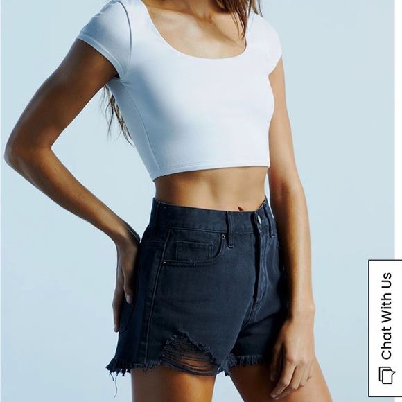 Pacsun Black Ripped Denim Shorts - Picture 7 of 7